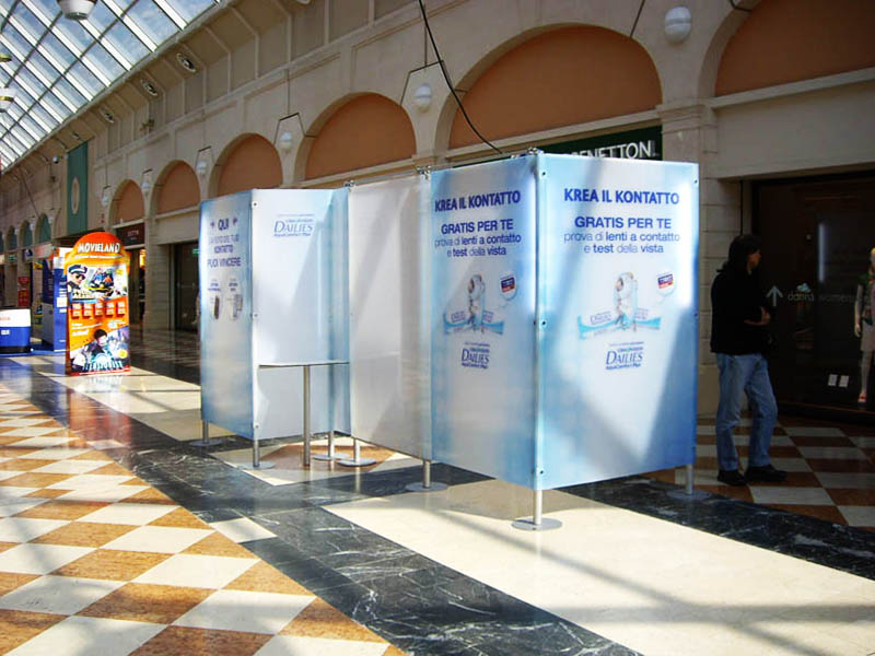 Exhibition stand set up Quadra Mono 4 Fastand accessori stand fiera