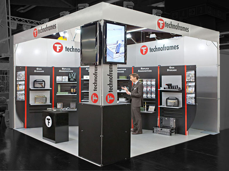 Exhibition stand set up Quadra Mono 14 Fastand accessori stand fiera