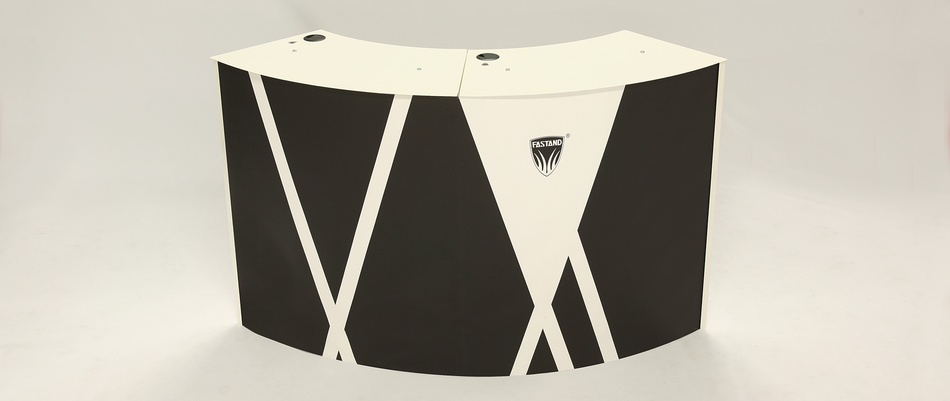 sfera-componibile-reception modular circular reception in suitcase