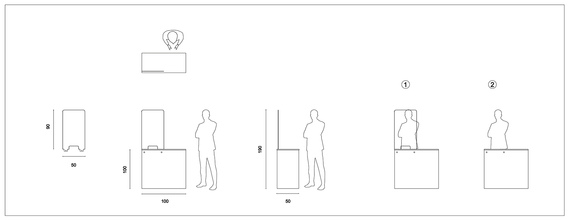 openable desk reception