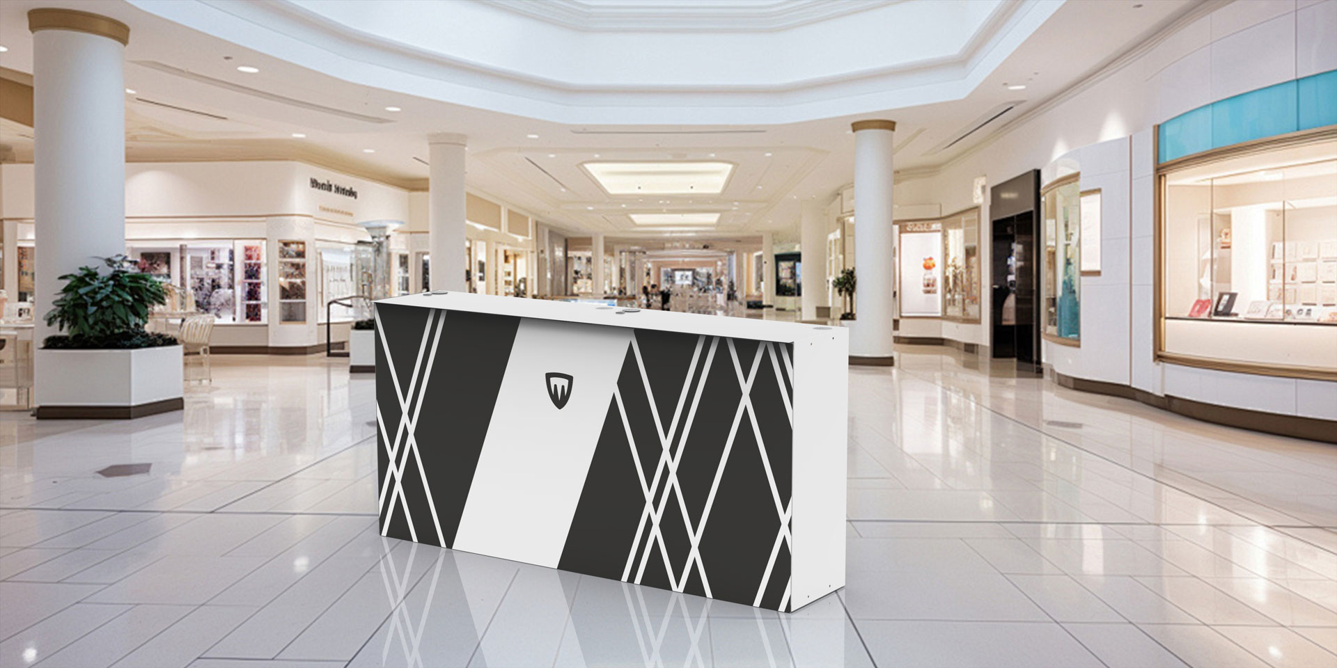 scudoll modular linear trade fair desk