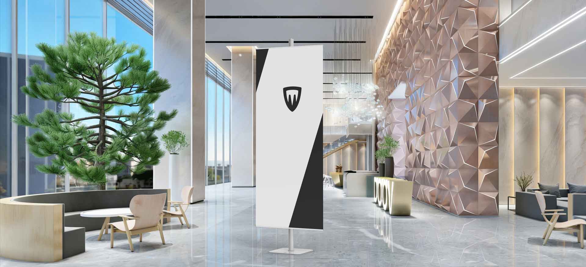 portable pull-up display