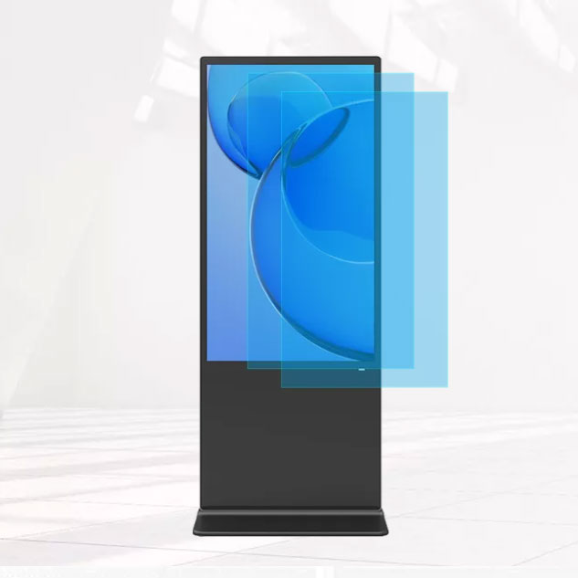 Exhibition stand with shelves and exhibition niches