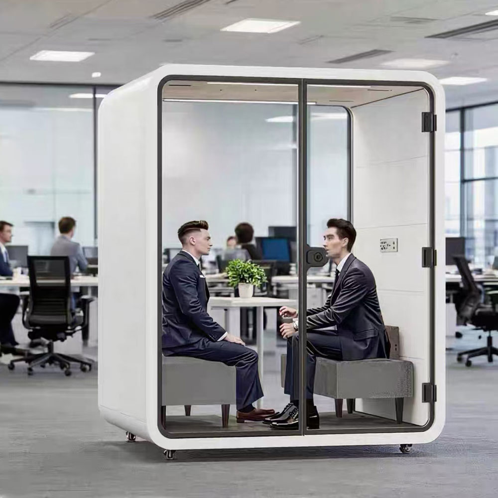 Exhibition stand with shelves and exhibition niches