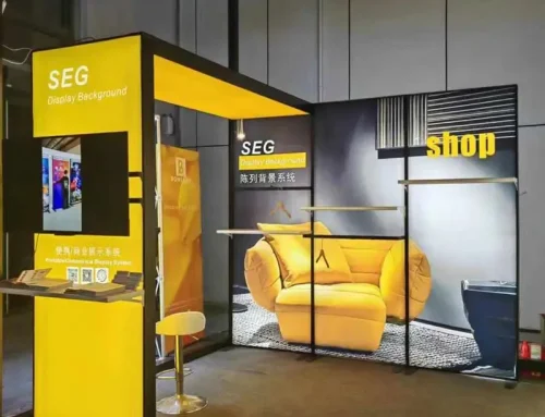 Backlit trade‑show booth