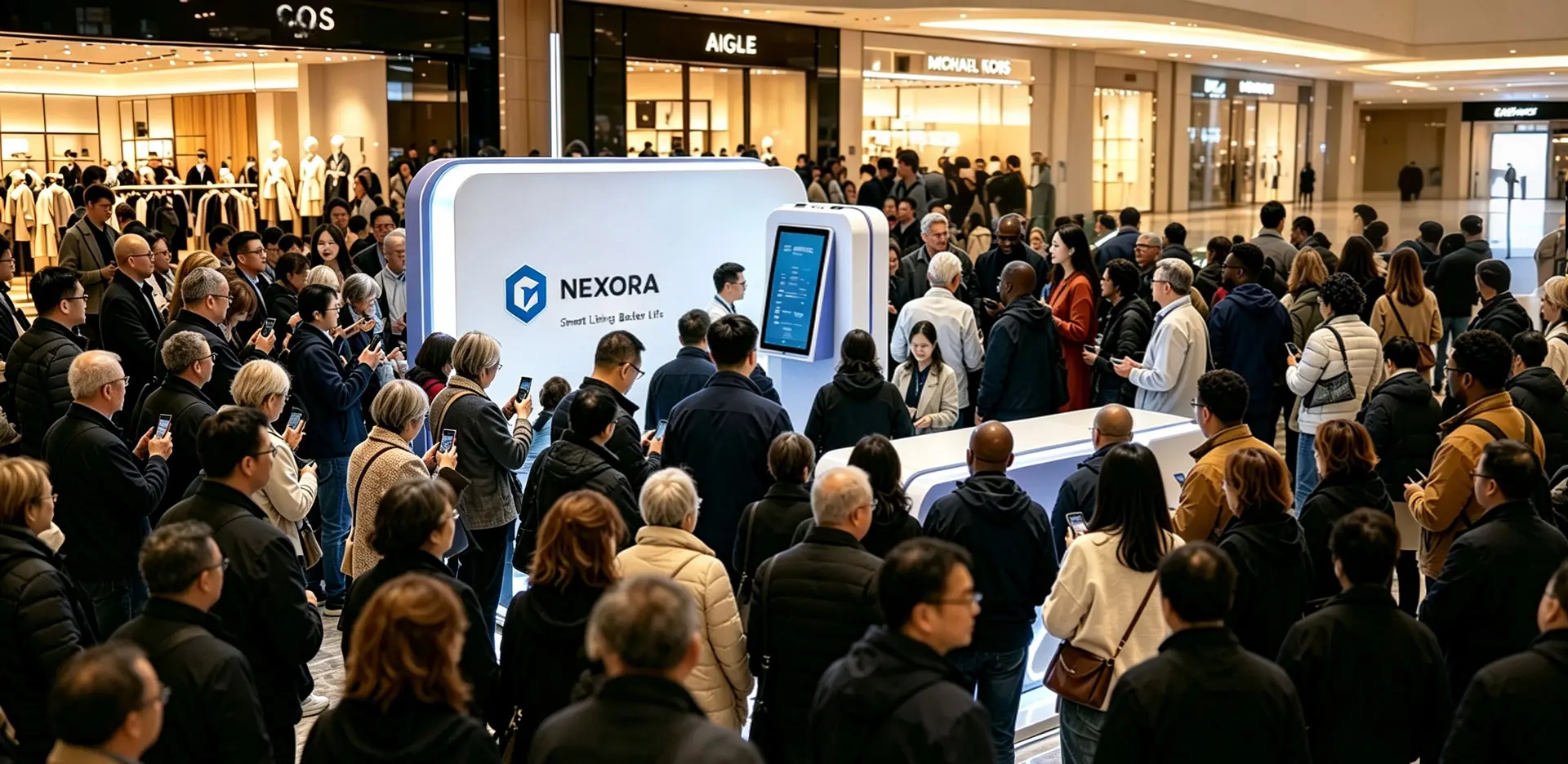 mallkiosk Nuvola portable reception counter